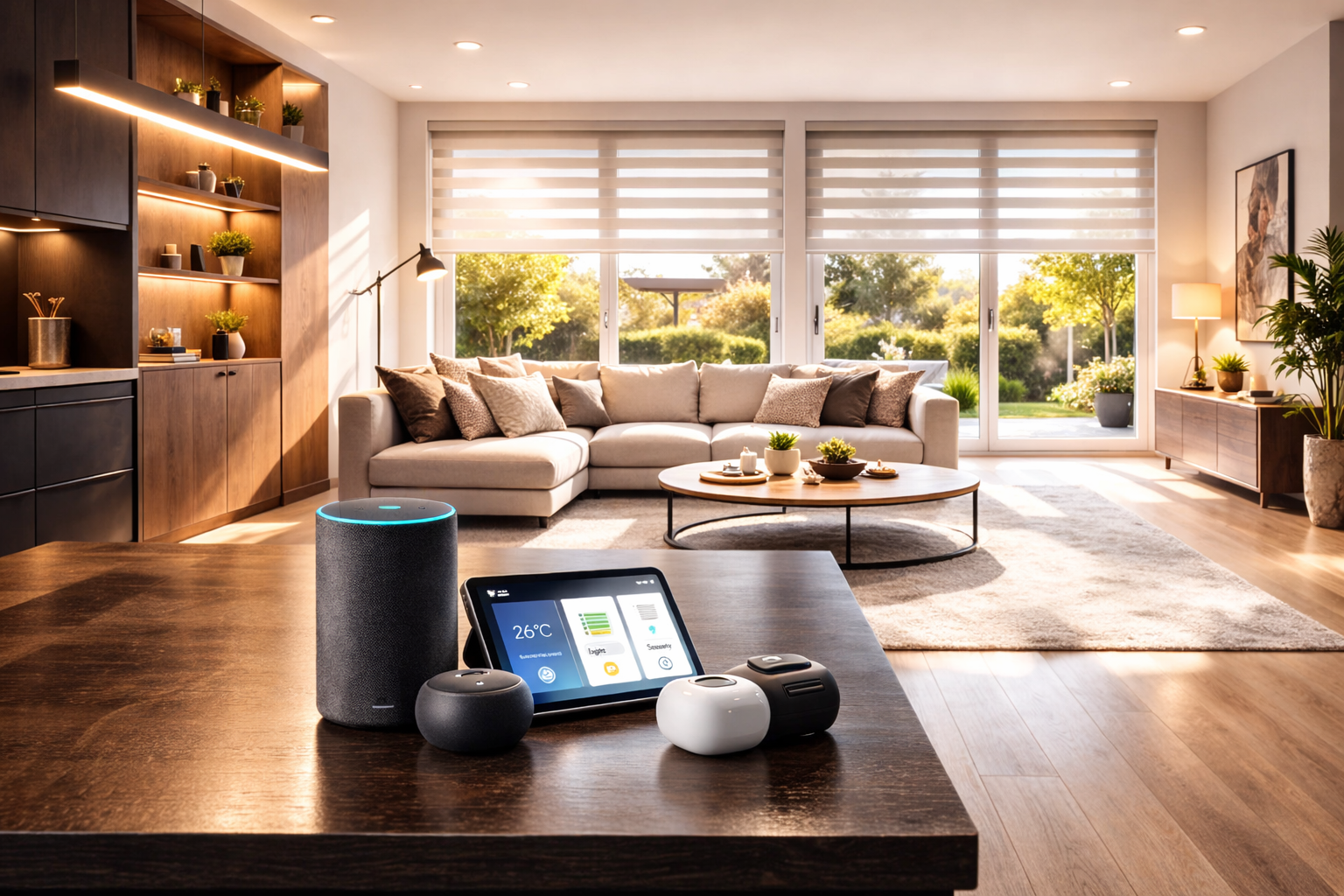 Smart home motorized shades with Alexa, Google Assistant, and Apple HomeKit