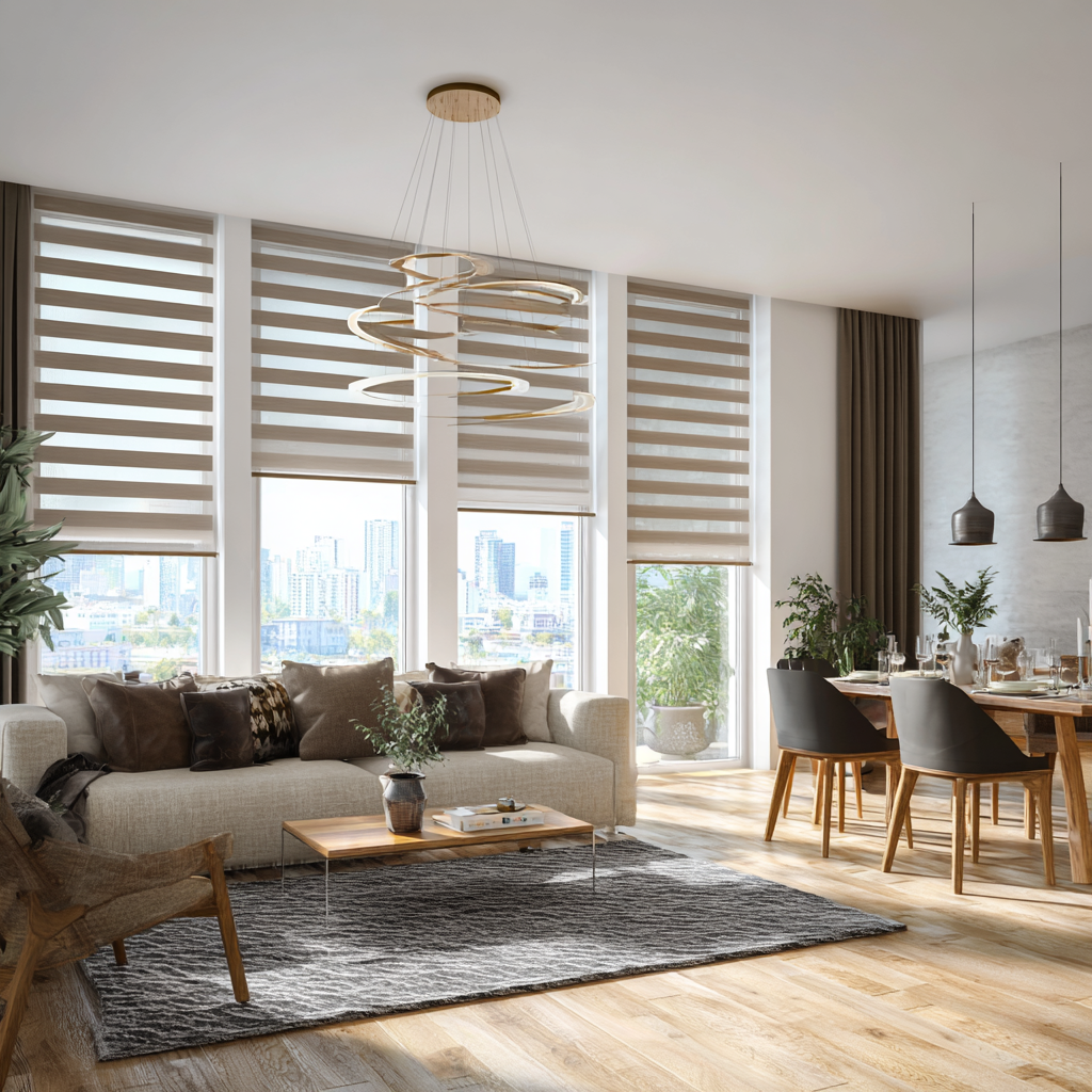 Semi-Blackout Zebra Shades